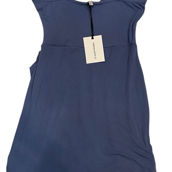 41 Hawthorn Women's Fraidy Knit Blue Surplice Dress Size Medium - Picture 5 of 9